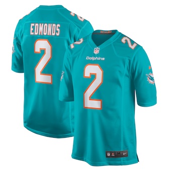 mens nike chase edmonds aqua miami dolphins game jersey